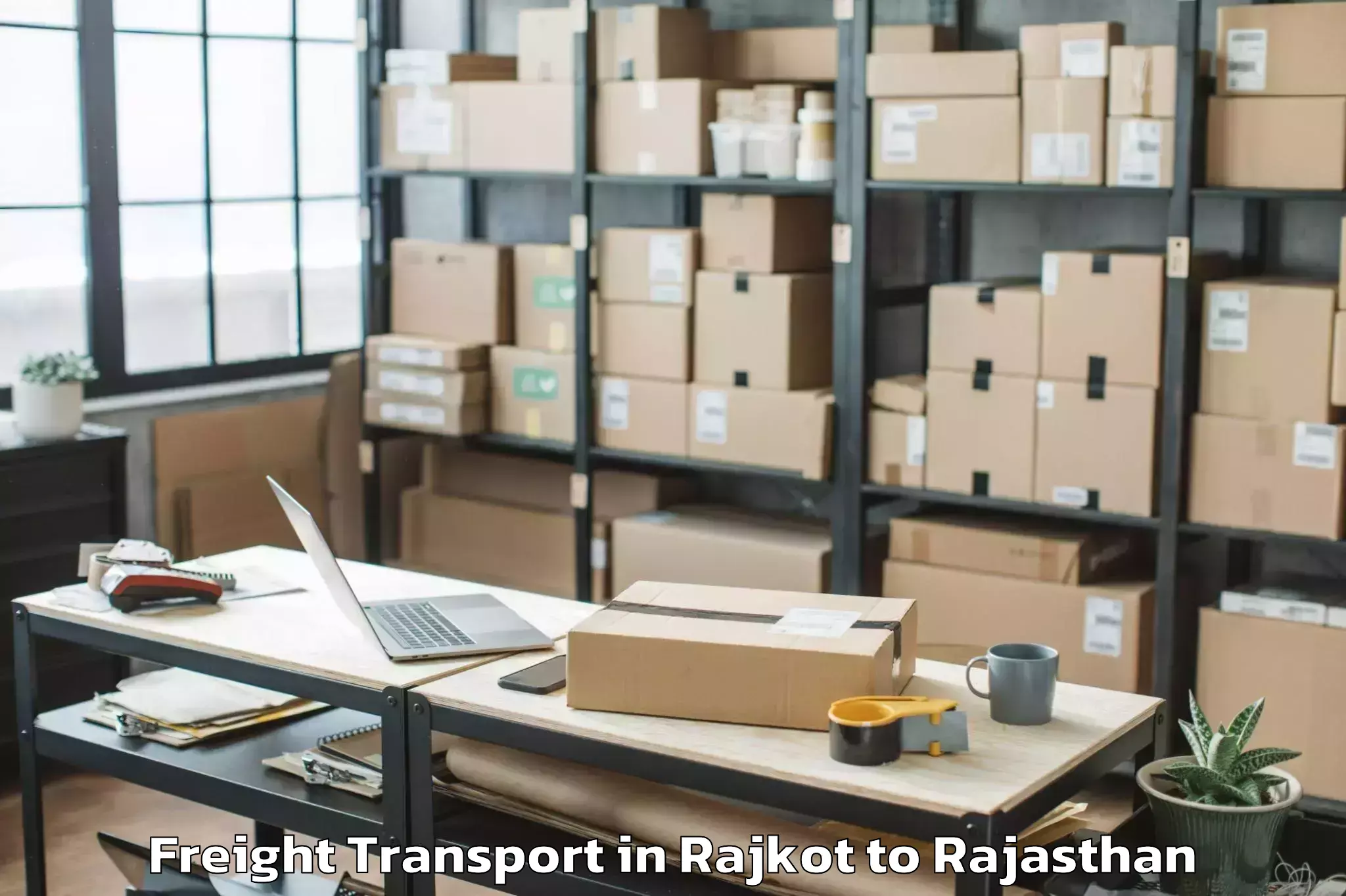 Affordable Rajkot to Karauli Freight Transport